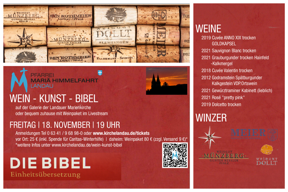 WEIN - KUNST - BIBEL  |   18.11.22, 19.00 Uhr